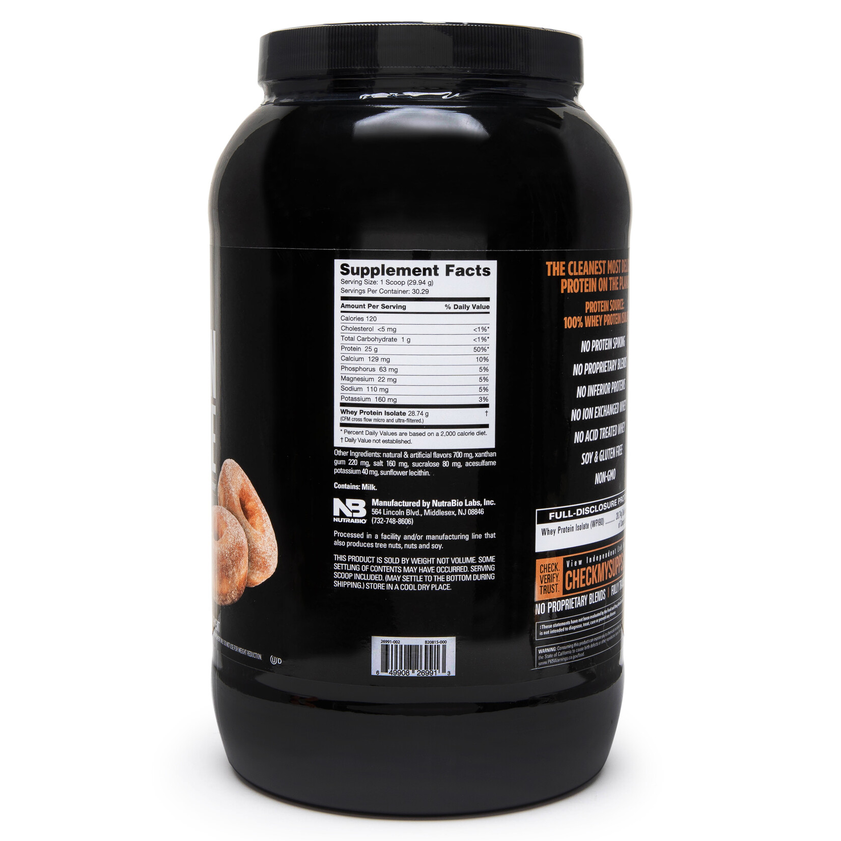 Nutrabio Nutrabio Whey Protein Isolate Powder