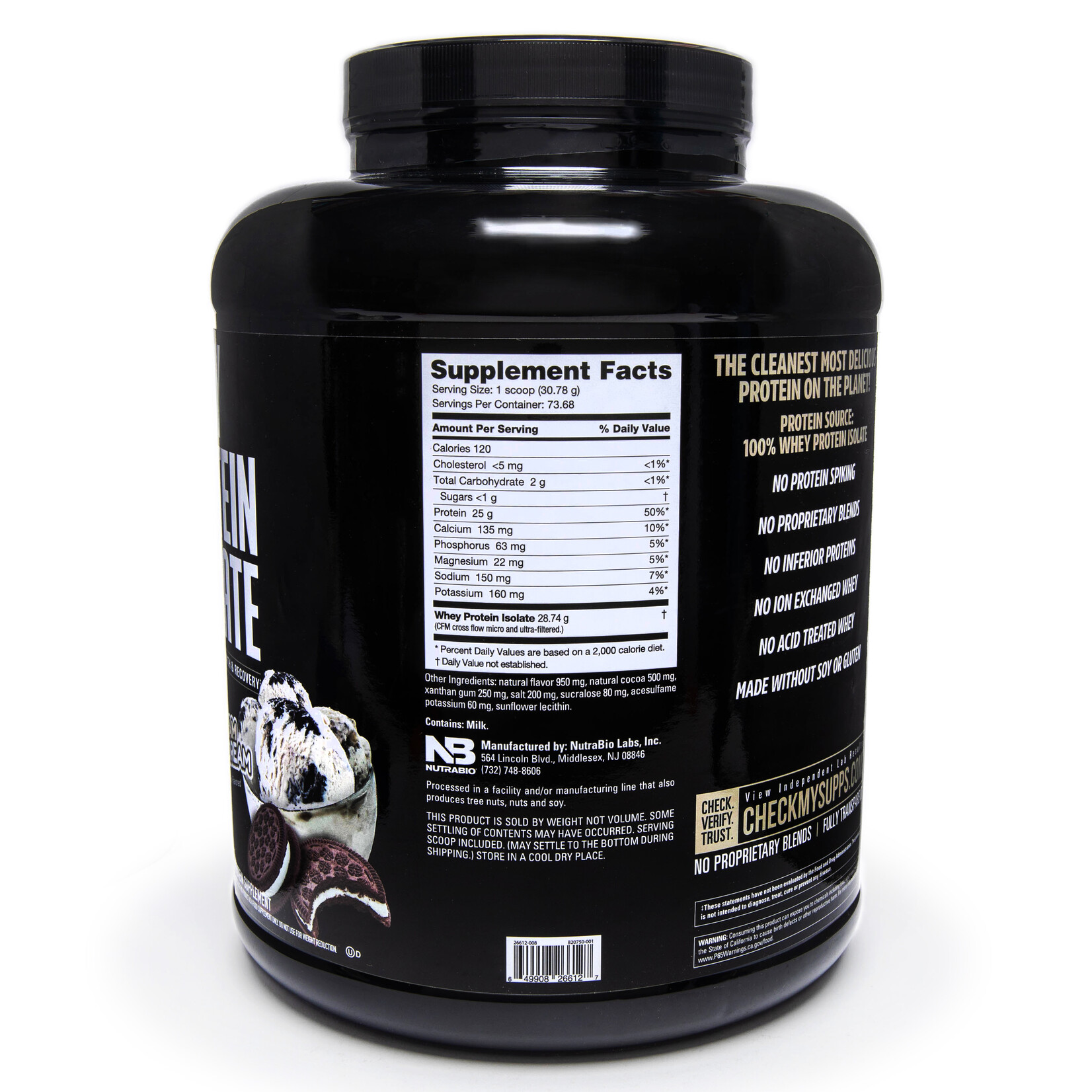 Nutrabio 100% Whey Protein Isolate
