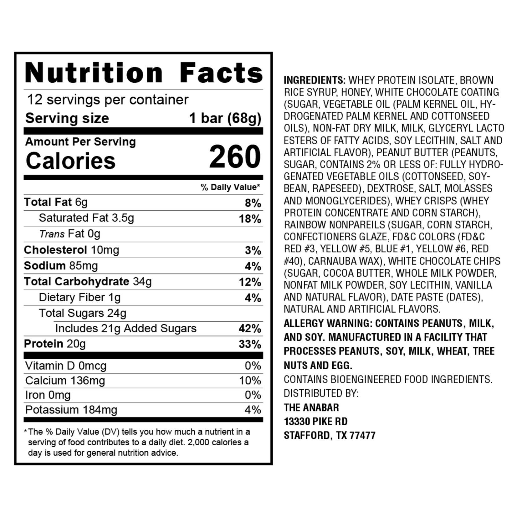 anabar Anabar Whole Food Performance Bar