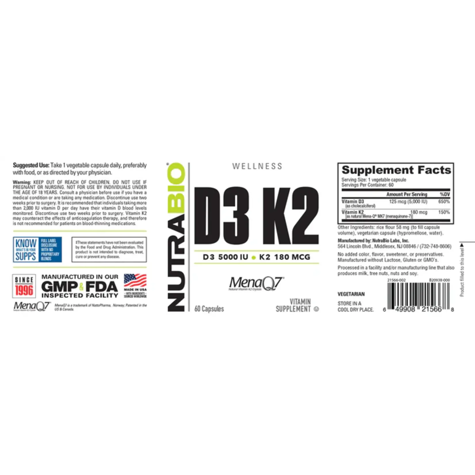 Nutrabio D3 K2