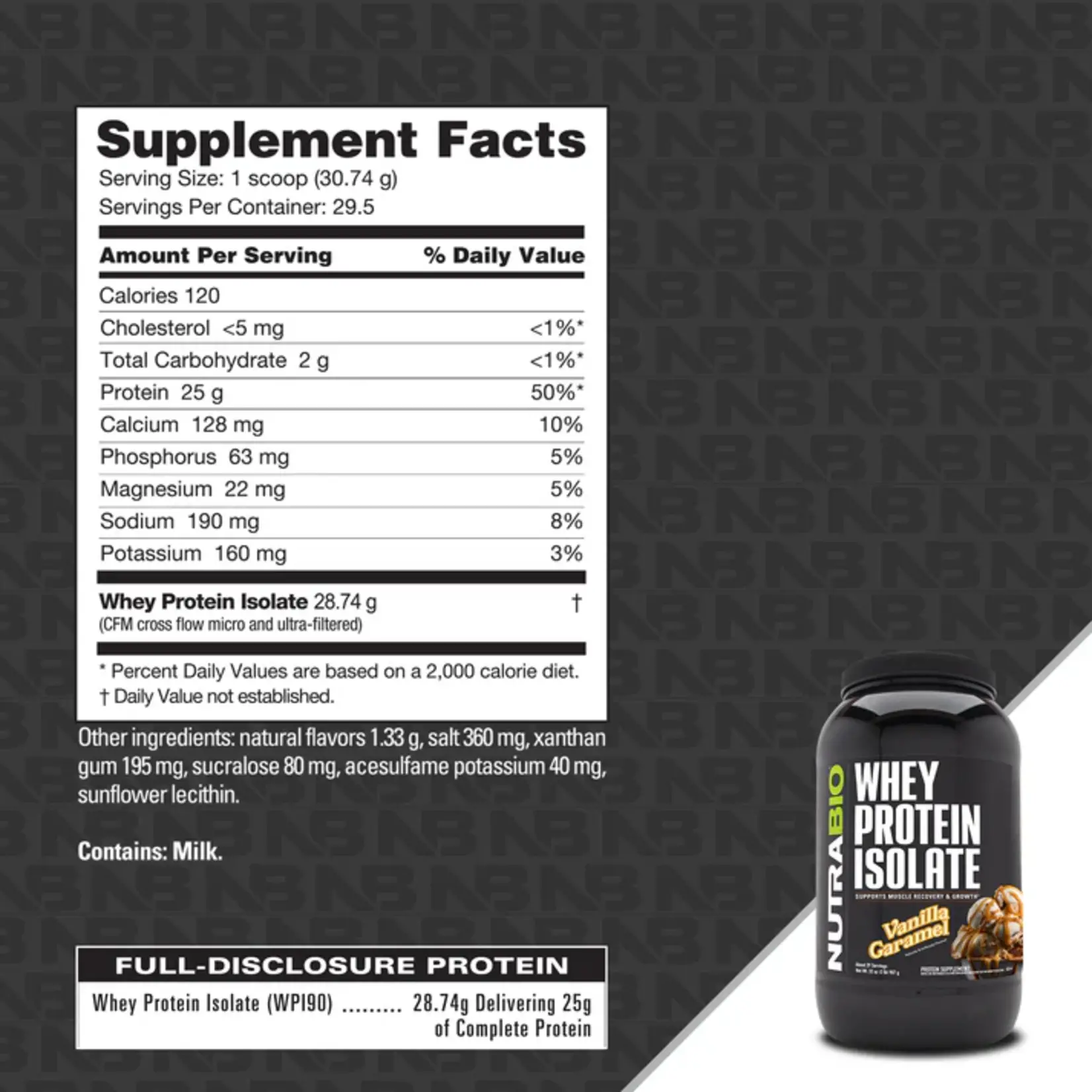 Nutrabio 100% Whey Protein Isolate