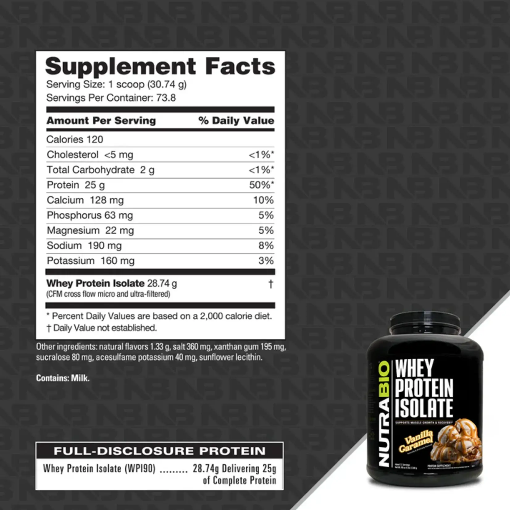 Nutrabio 100% Whey Protein Isolate