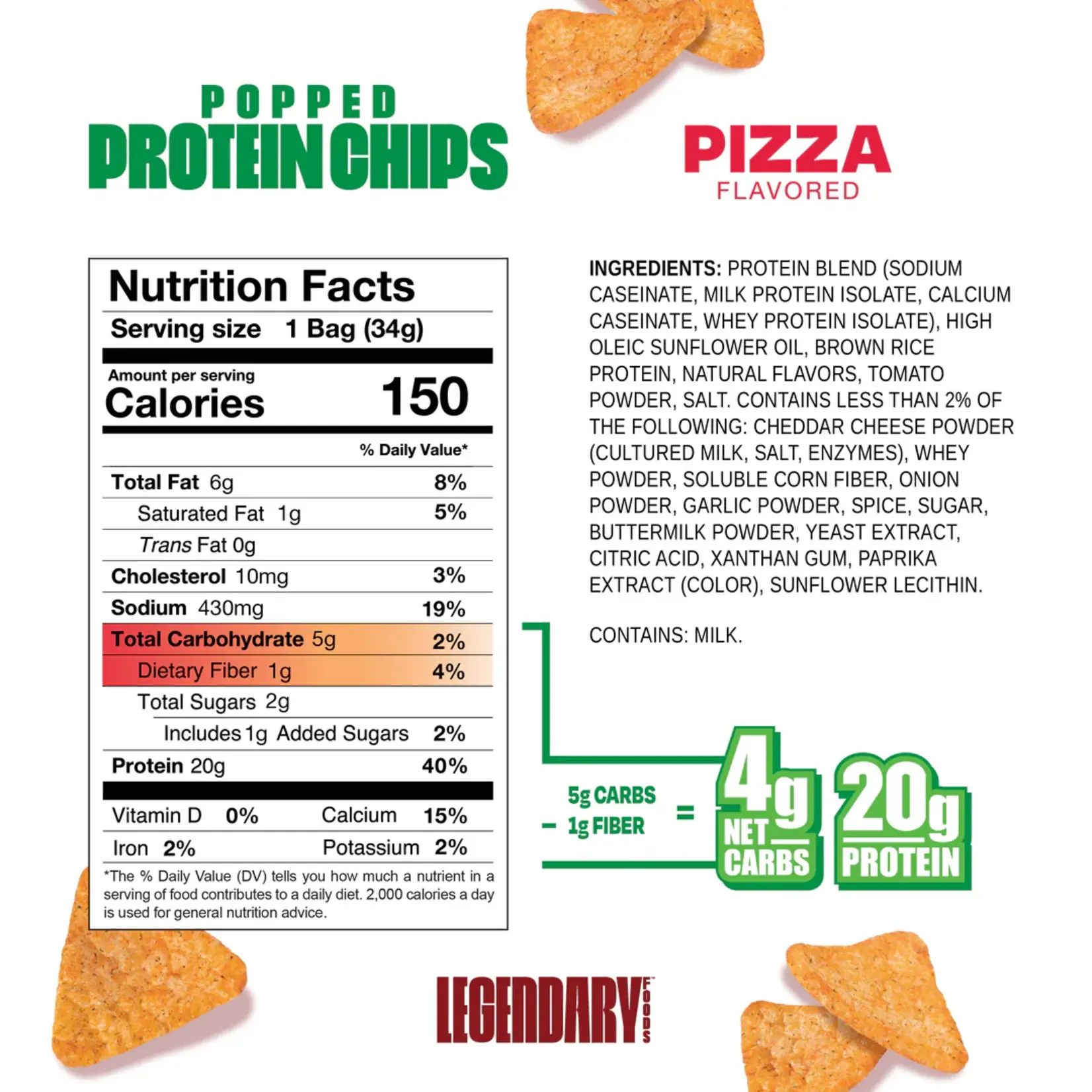 Legendary Foods Protein Pops Chips