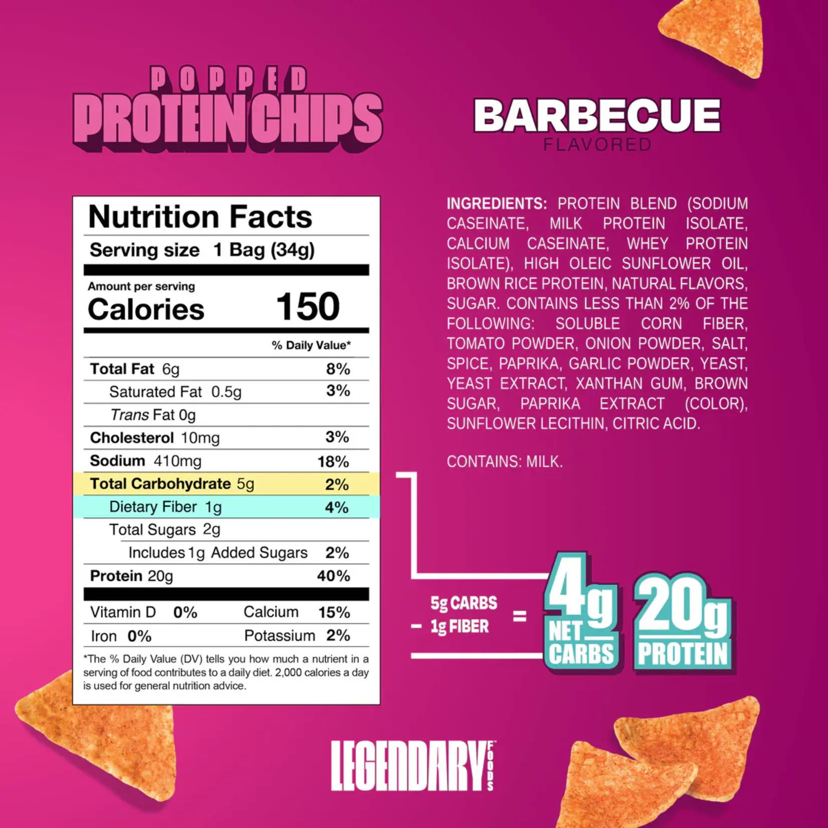 Legendary Foods Protein Pops Chips