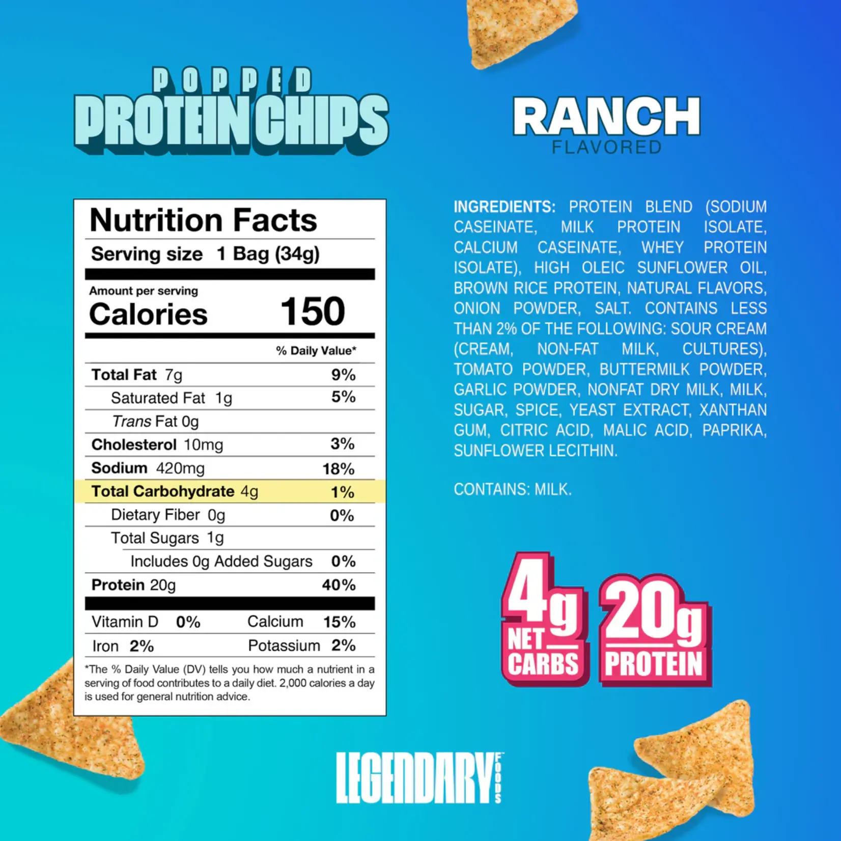 Legendary Foods Protein Pops Chips