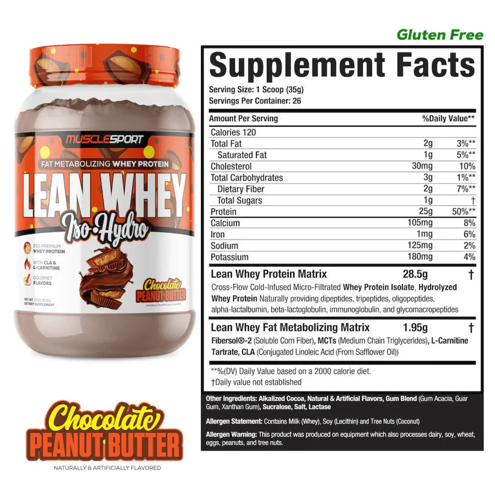 Musclesport Lean Whey ISO Hydro Gourmet Protein