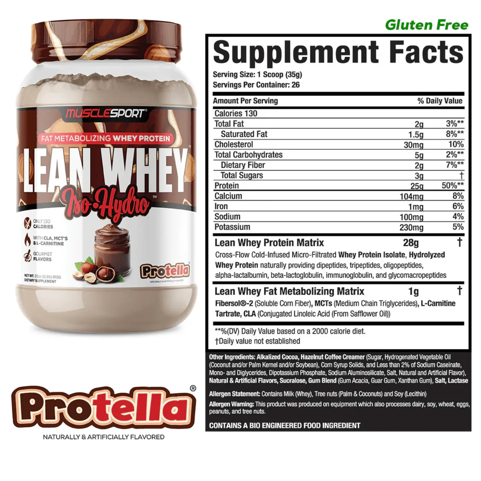 Musclesport Lean Whey ISO Hydro Gourmet Protein