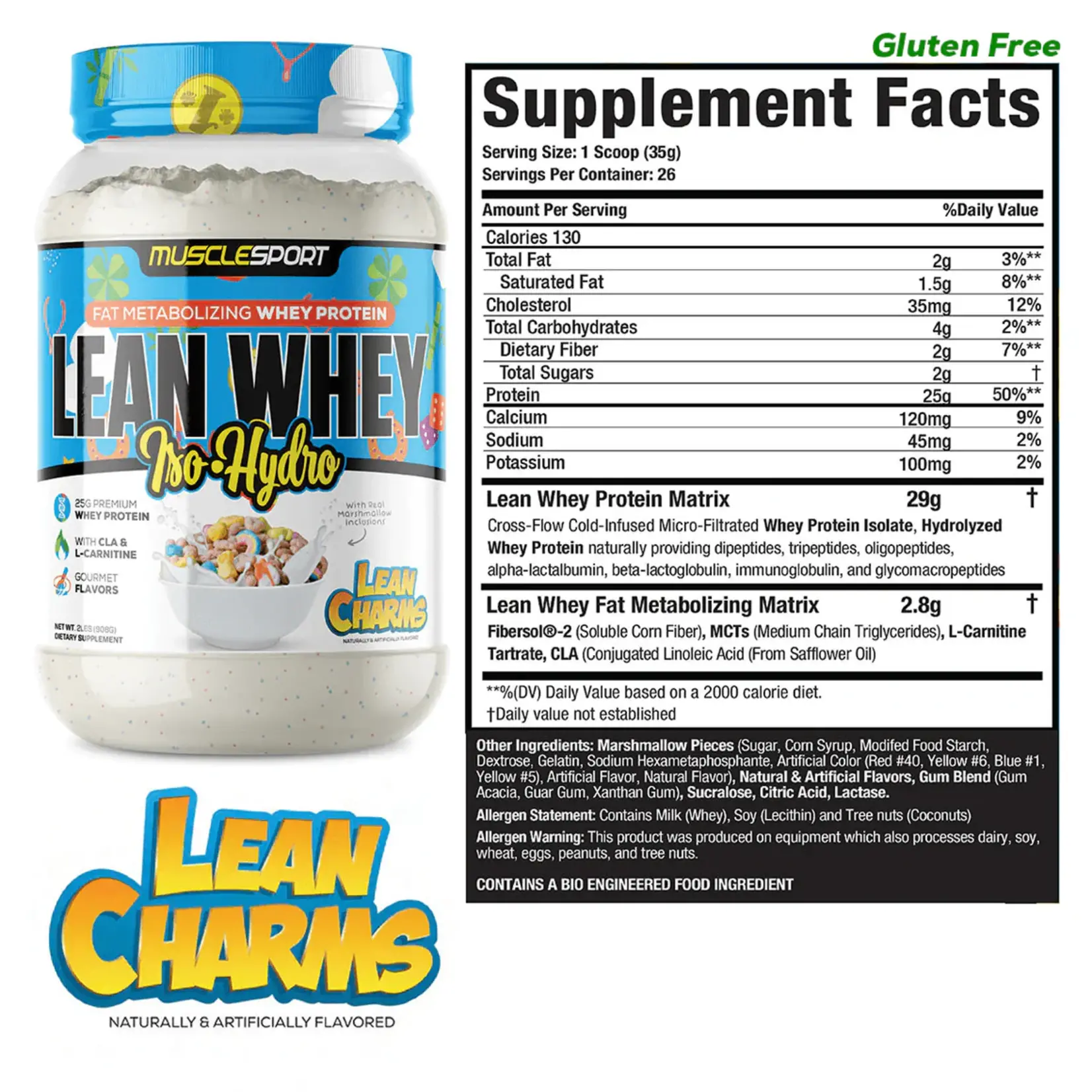 Musclesport Lean Whey ISO Hydro Gourmet Protein