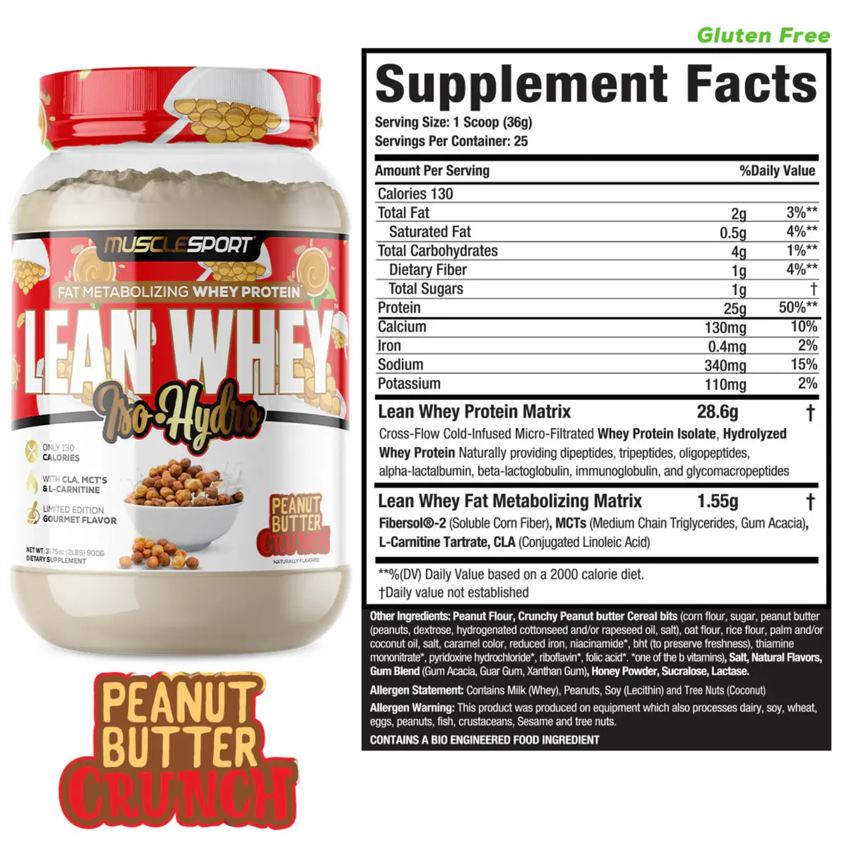Musclesport Lean Whey ISO Hydro Gourmet Protein