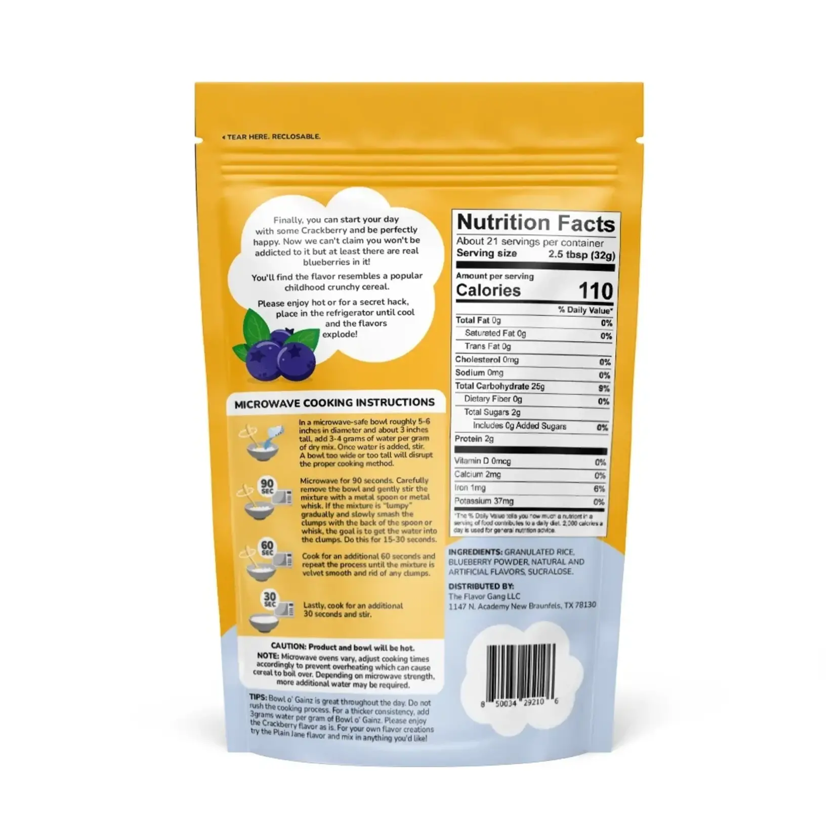 flavor gang Hot Cereal Bowl O Gainz