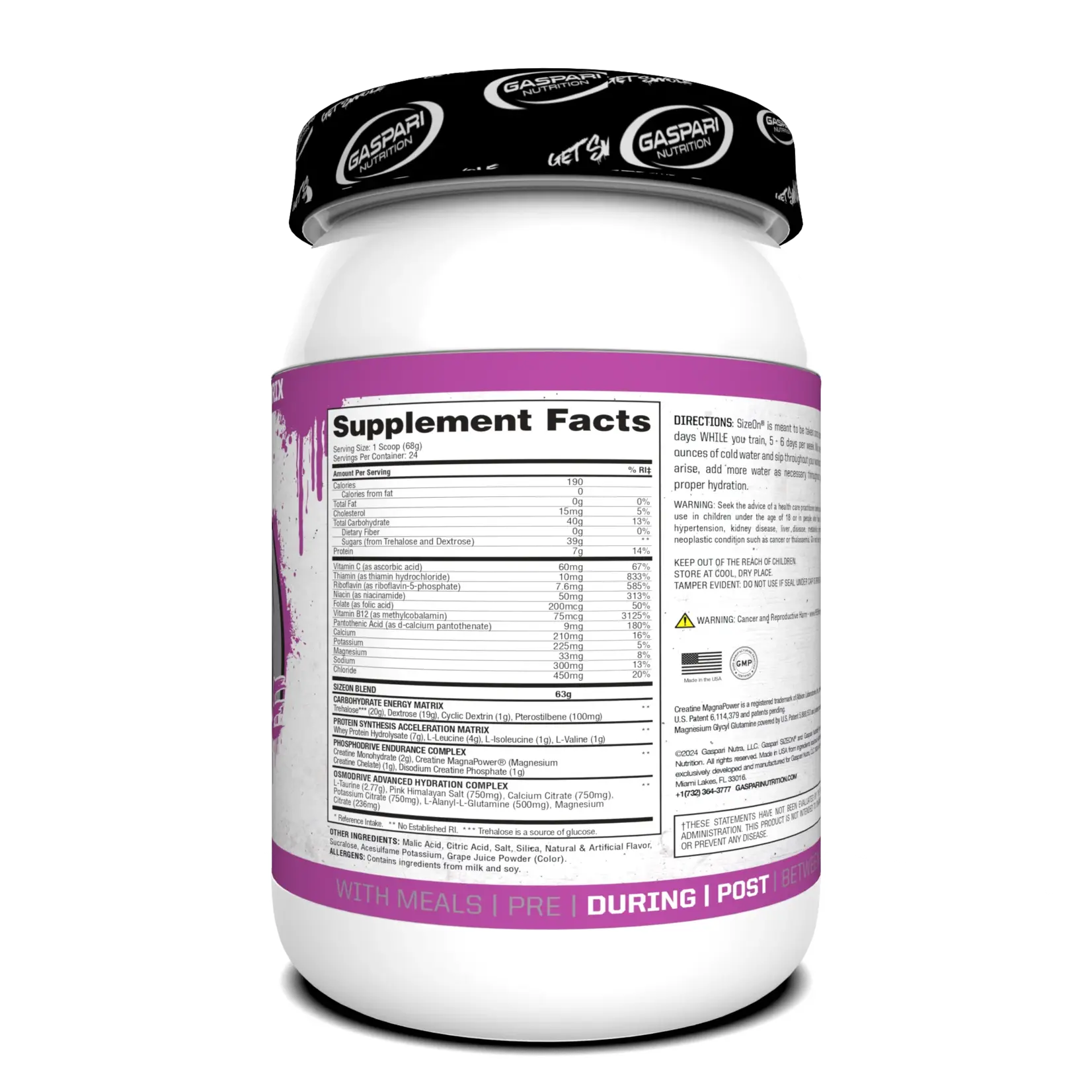 Gaspari Nutrition Size On