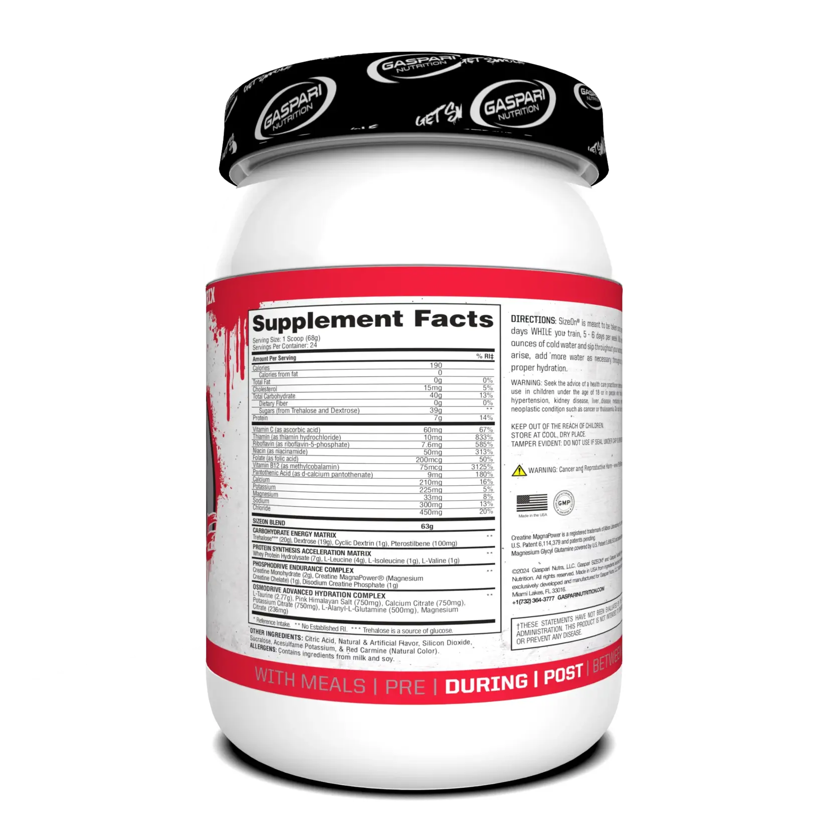 Gaspari Nutrition Size On