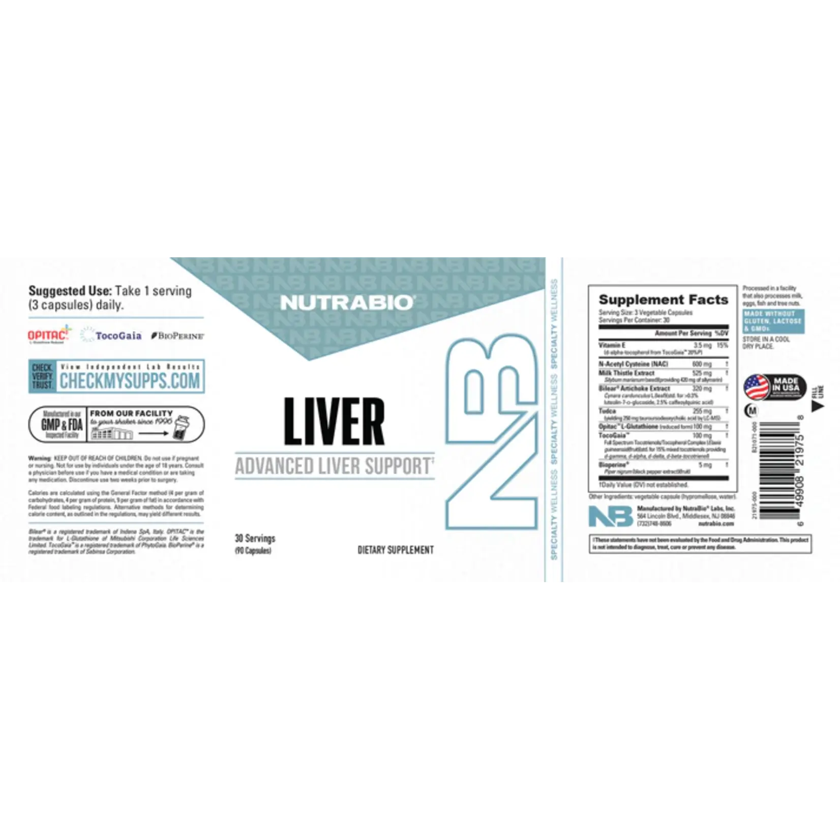 Nutrabio Liver Support - Advanced Liver Care