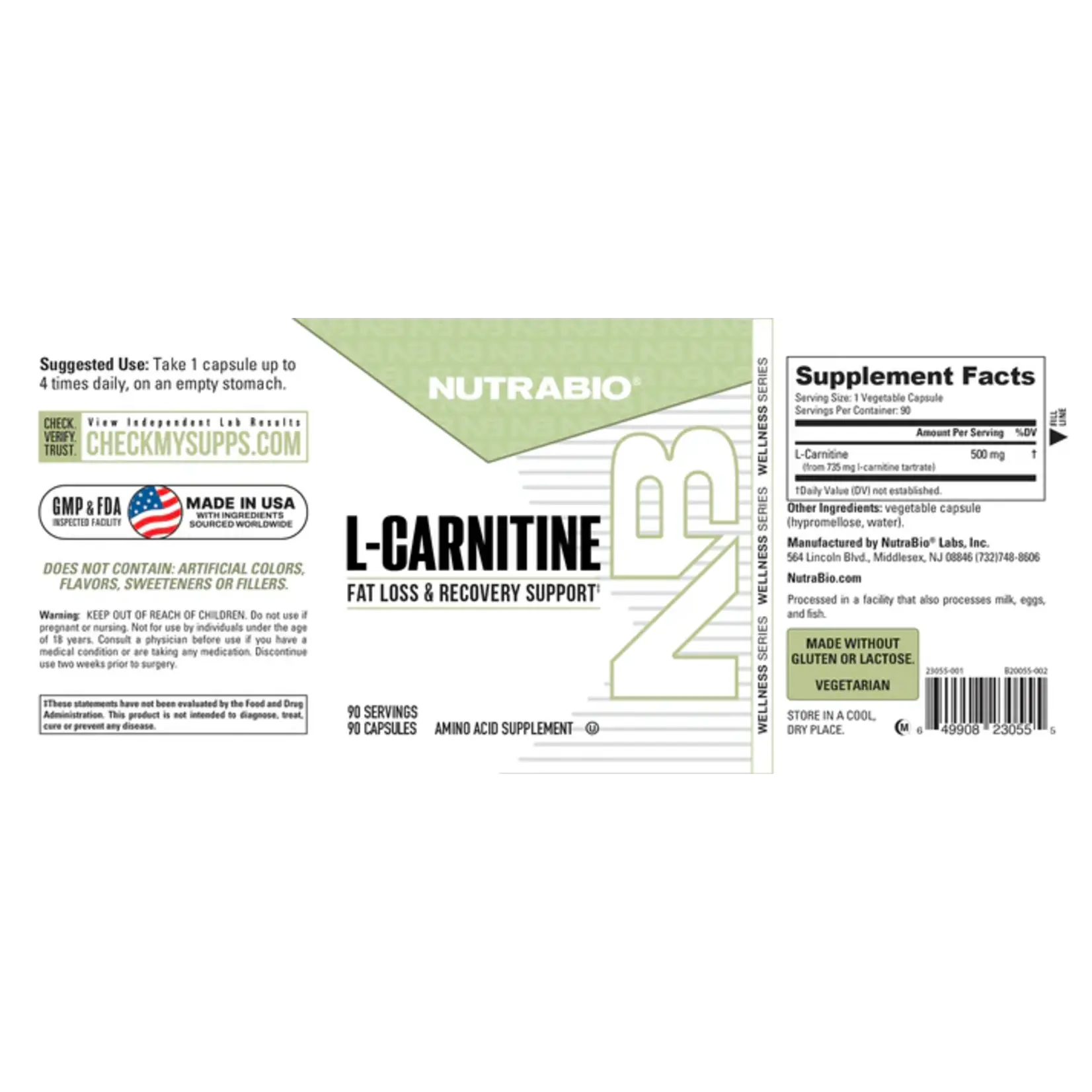 Nutrabio L-Carnitine (500mg)