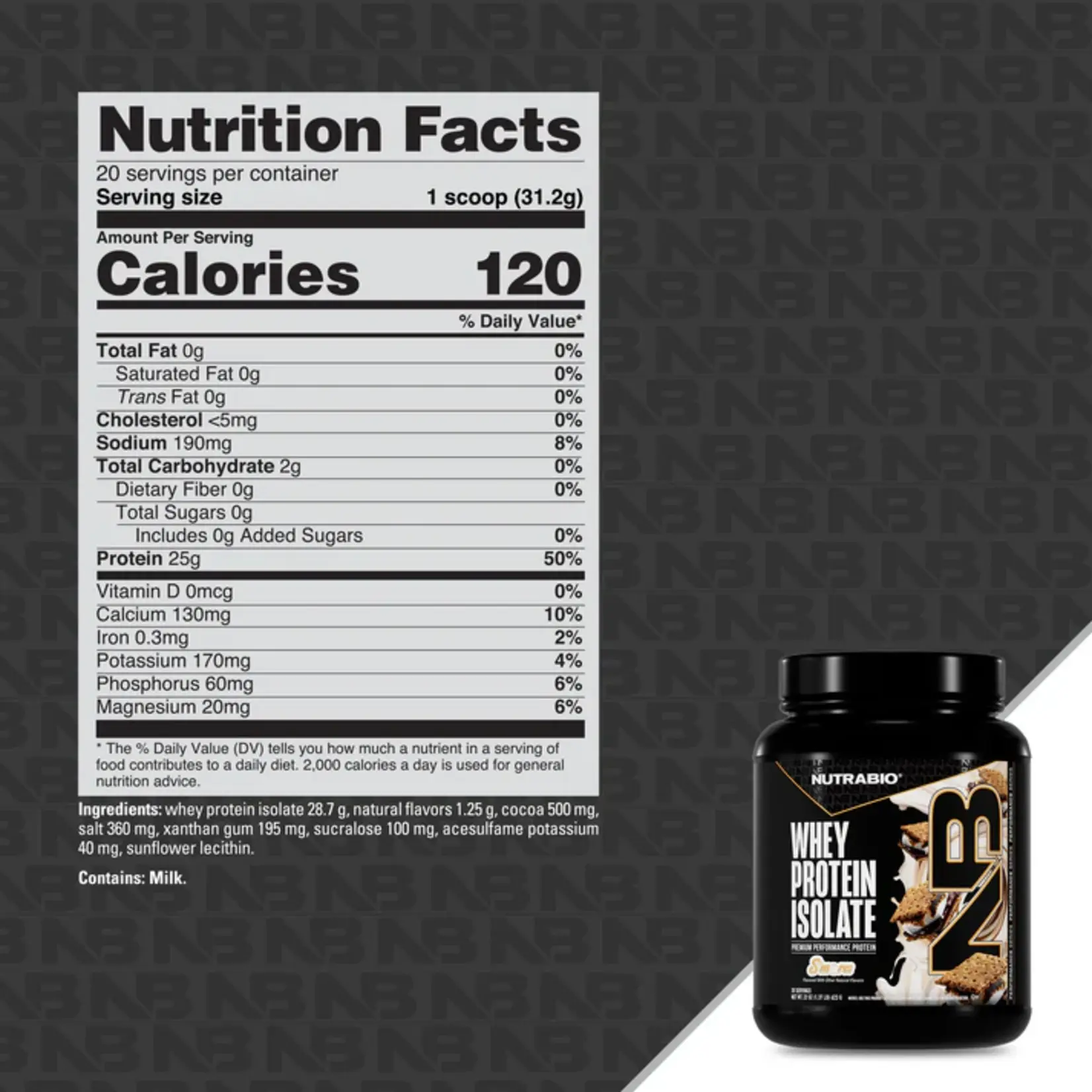 Nutrabio Nutrabio Whey Protein Isolate Powder
