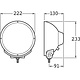 Hella HEADLAMP FF-ZFPO 0/180GR CROM        1F8
