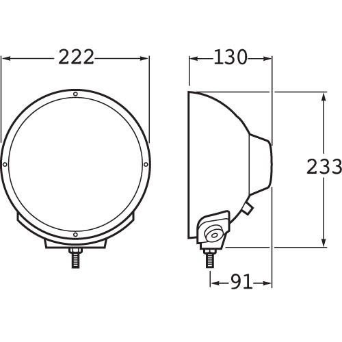 Hella HEADLAMP FF-ZFPO 0/180GR CROM        1F8