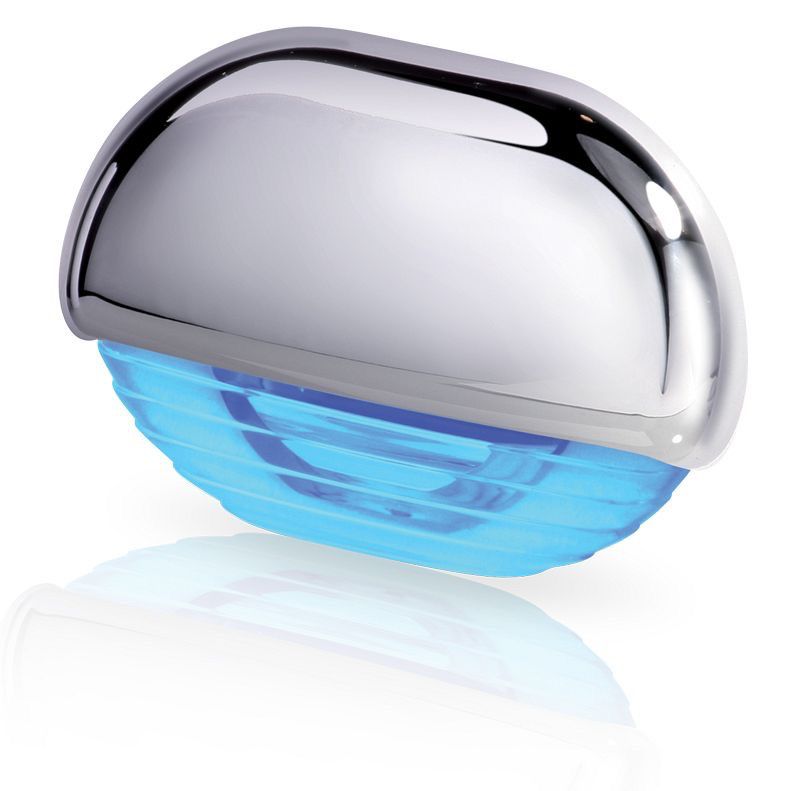 Hella Blue LED Gen 2 Easy Fit Step Lamp - Chrome Plated Plastic Cap - 12/24V