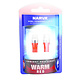 Narva High Powered L.E.D T-10 Wedge Globe (WARM RED) - Blister pack of 2