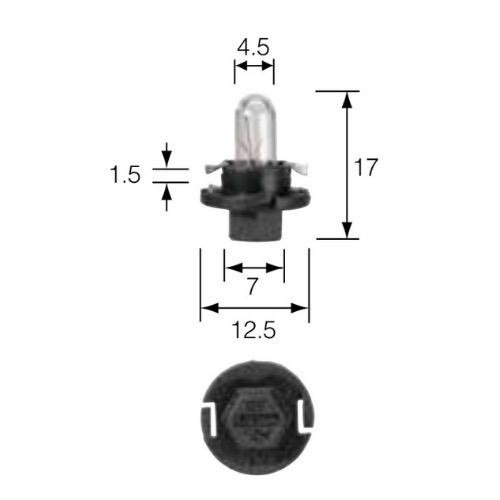 Narva 12V 1.5W BX8.4D BEIGE BASE Dash Panel Globe