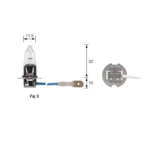 Narva 12V H3 100W PK22S Halogen Headlight Globe (Blister pack of 1)