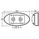 Narva 10-33V - Model 14 L.E.D Side Direction Indicator Lamp (Amber) w/ Oval White Deflector Base & 0.5m Cable (Blister Pack)