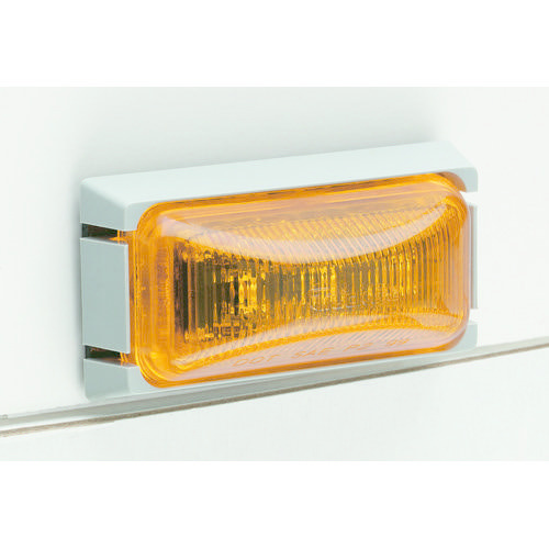 Narva 12V - Model 15 L.E.D External Cabin Lamp (Amber) with Grey Mounting Base