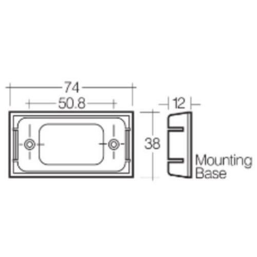 Narva 12V - Model 15 L.E.D External Cabin Lamp (Amber) with Chrome Mounting Base