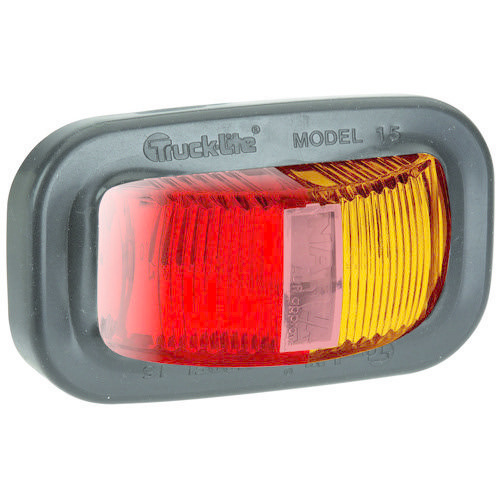 Narva 9-33V - Model 16 L.E.D Side Marker Lamp (Red/Amber) w/ Vinyl Grommet Deflector Base & 0.5m Cable