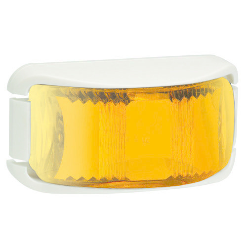 Narva 9-33V - Model 16 L.E.D Front End Outline Marker or External Cabin Lamp (Amber) w/ White Deflector Base & 0.5m Cable