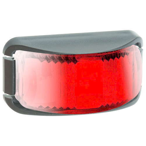 Narva 9-33V - Model 16 L.E.D Rear End Outline Marker Lamp (Red) w/ Black Deflector Base & 0.5m Cable