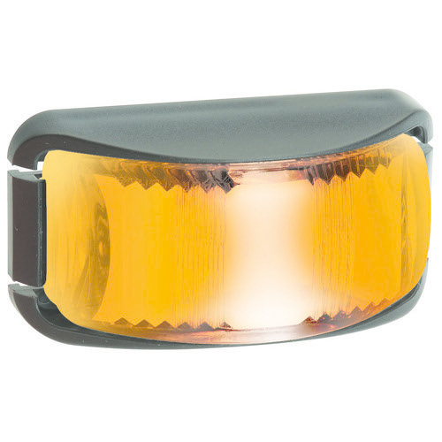 Narva 9-33V - Model 16 L.E.D Side Direction Indicator Lamp (Amber) w/ Black Deflector Base & 2.5m Cable