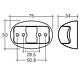 Narva 9-33V - Model 16 L.E.D Side Direction Indicator Lamp (Amber) w/ Oval Black Deflector Base & 0.5m Cable