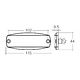 Narva 9-33V - Model 17 L.E.D Front End Outline Marker Lamp (White) w/ In-built Retro Reflector & 0.5m Cable