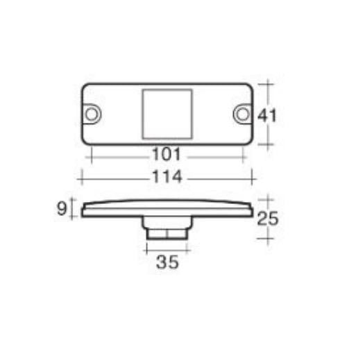 Narva 10-30V - Model 18 L.E.D Front End Outline Marker Lamp (White) w/ In-built Retro Reflector