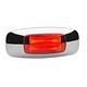Narva 9-33V - Model 24 L.E.D Light Guide Rear End Outline Marker Lamp (Red) w/ Chrome Cover - 90 x 37mm