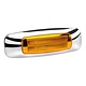 Narva 9-33V - Model 24 L.E.D Light Guide Side Marker Lamp (Amber) w/ Chrome Cover - 118 x 39mm (Blister Pack)