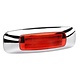 Narva 9-33V - Model 24 L.E.D Light Guide Rear End Outline Marker Lamp (Red) w/ Chrome Cover - 118 x 39mm (Blister Pack)