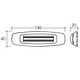 Narva 9-33V - Model 24 L.E.D Light Guide Side Marker Lamp (Amber) w/ Chrome Cover - 146 x 40mm (Blister Pack)