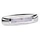 Narva 9-33V - Model 24 L.E.D Light Guide Front End Outline Marker Lamp (White) w/ Chrome Cover - 146 x 40mm