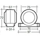 Narva 10-30V - Model 30 L.E.D Side Marker or Front End Outline Marker (Amber) w/ Vinyl Grommet