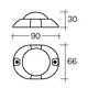 Narva 9-33V - Model 31 L.E.D Side Marker or Front End Outline Marker Lamp (Amber) w/ Black Deflector Base & 0.5m Cable