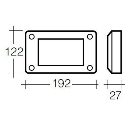 Narva 9-33V - Model 48 L.E.D Rear Stop/Tail Lamp (Red) Surface Mount Gasket