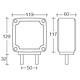 Narva 12V - Model 54 Combined L.E.D Front & Side Direction Indicator Lamp w/ Double Bolt Mount (Right Hand Fitment)