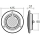 Narva 9-33V - Model 56 L.E.D Rear Direction Indicator Lamp (Amber) w/ Red L.E.D Tail Ring - 125mm Dia