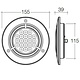 Narva 9-33V - Model 56 L.E.D Rear Stop (Red) & Direction Indicator Lamp (Amber) w/ Red L.E.D Tail Ring - 155mm Dia