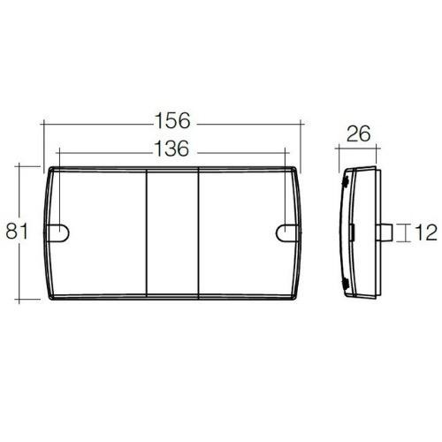 Narva 9-33V - Model 36 L.E.D Slimline Rear Stop/Tail, Direction Indicator Lamp (10 Packs)