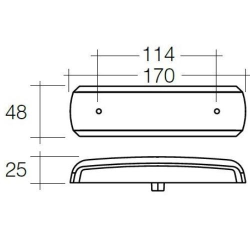 Narva 10-30V - Model 38 L.E.D Slimline Rear Direction Indicator Lamp (Amber) - Blister Pack