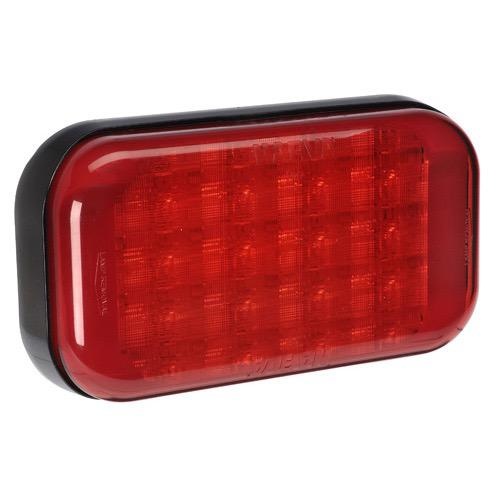 Narva 9-33V - Model 41 L.E.D Rear Stop/Tail Lamp (Red) w/ 0.5m of Hard-Wired Cable & Black Base (4 Packs)