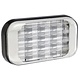 Narva 9-33V - Model 41 L.E.D Reverse Lamp (White) for Horizontal Mounting w/ 0.5m of Hard-Wired Cable & Black Base - Blister Pack